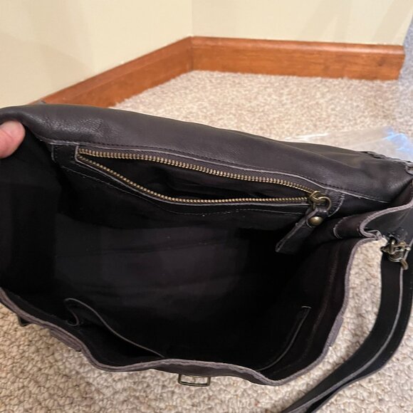 *Rare* Bed Stu Leather AMBITIOUS Messenger/Satchel/Crossbody Bag, Black DD, EUC - Picture 7 of 13